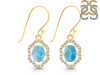 Larimar & White Topaz Earring LAR-RDE-694.
