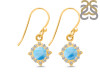 Larimar & White Topaz Earring LAR-RDE-695.