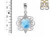 Larimar & White Topaz Pendant LAR-RDP-334.