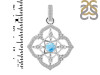 Larimar & White Topaz Pendant LAR-RDP-797-CZ-LOOP.
