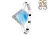 Larimar & White Topaz Ring LAR-RDR-1631.