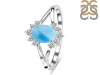 Larimar & White Topaz Ring LAR-RDR-1929.