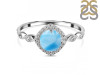 Larimar & White Topaz Ring LAR-RDR-1935.
