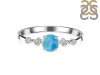 Larimar & White Topaz Ring LAR-RDR-1939.