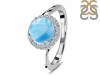 Larimar & White Topaz Ring LAR-RDR-207.