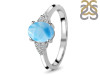 Larimar & White Topaz Ring LAR-RDR-224.