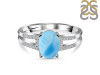 Larimar & White Topaz Ring LAR-RDR-2255.