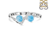 Larimar & White Topaz Ring LAR-RDR-2295.