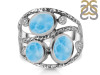 Larimar & White Topaz Ring LAR-RDR-337.