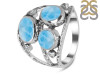 Larimar & White Topaz Ring LAR-RDR-337.