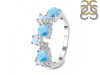 Larimar & Moonstone & White Topaz Ring LAR-RDR-4006.