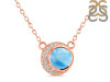Larimar & White Topaz Necklace LAR-RN-83.