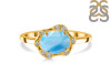 Larimar & White Topaz Ring LAR-RR-342.