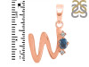Labradorite & White Topaz Alphabet W Pendant LBD-RDA-23.