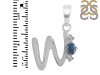 Labradorite & White Topaz Alphabet W Pendant LBD-RDA-23.