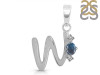 Labradorite & White Topaz Alphabet W Pendant LBD-RDA-23.