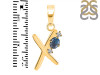 Labradorite & White Topaz Alphabet X Pendant LBD-RDA-24.