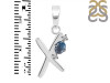 Labradorite & White Topaz Alphabet X Pendant LBD-RDA-24.