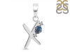 Labradorite & White Topaz Alphabet X Pendant LBD-RDA-24.