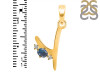 Labradorite & White Topaz Alphabet Y Pendant LBD-RDA-25.