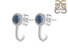 Labradorite & White Topaz Stud Earring LBD-RDE-1264.