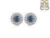 Labradorite & White Topaz Stud Earring LBD-RDE-1268.