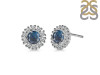 Labradorite & White Topaz Stud Earring LBD-RDE-1268.
