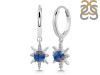 Labradorite & White Topaz Hoop Earring LBD-RDE-1470.