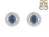 Labradorite & White Topaz Stud Earring LBD-RDE-984.