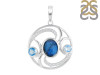 Labradorite & Blue Topaz & White Topaz Pendant LBD-RDP-311.