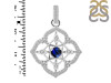 Labradorite & White Topaz Pendant LBD-RDP-797-CZ-LOOP.