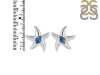 Labradorite Star Fish Stud Earring LBD-RUE-1.