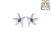 Labradorite Star Fish Stud Earring LBD-RUE-1.