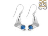 Labradorite & White Topaz Whale Tail Earring LBD-RUE-10.