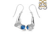 Labradorite & White Topaz Whale Tail Earring LBD-RUE-10.