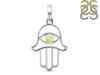 Libyan Desert Glass Hamsa Hand Pendant LDG-RDN-172.