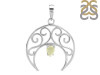 Libyan Desert Glass Crescent Moon Pendant LDG-RDN-181-A.