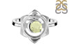 Libyan Desert Glass Chakra & Crescent Moon Ring LDG-RDR-2140.