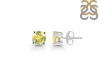 Lemon Quartz Stud Earring LEM-RDE-1435.