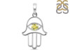 Lemon Quartz Hamsa Hand Pendant LEM-RDN-172.