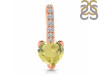 Lemon Quartz & White Topaz Pendant LEM-RDP-540.