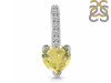 Lemon Quartz & White Topaz Pendant LEM-RDP-540.