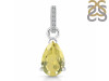 Lemon Quartz & White Topaz Pendant LEM-RDP-757-CZ.