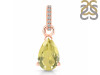 Lemon Quartz & White Topaz Pendant LEM-RDP-757-CZ.