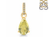 Lemon Quartz & White Topaz Pendant LEM-RDP-757-CZ.