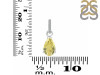Lemon Quartz & White Topaz Pendant LEM-RDP-757-CZ.