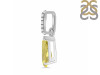 Lemon Quartz & White Topaz Pendant LEM-RDP-757-CZ.