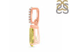 Lemon Quartz & White Topaz Pendant LEM-RDP-757-CZ.