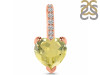 Lemon Quartz & White Topaz Pendant LEM-RDP-819.