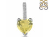 Lemon Quartz & White Topaz Pendant LEM-RDP-819.